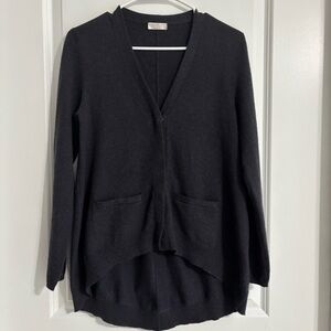 BRUNO CUCINELLI 100% Cashmere Gray/Charcoal Mase in Italy Cardigan